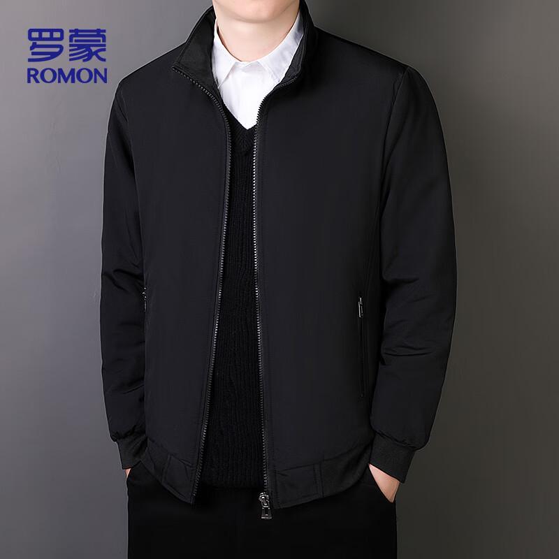ROMON Men's Fleece-Lined Stand Collar Jacket