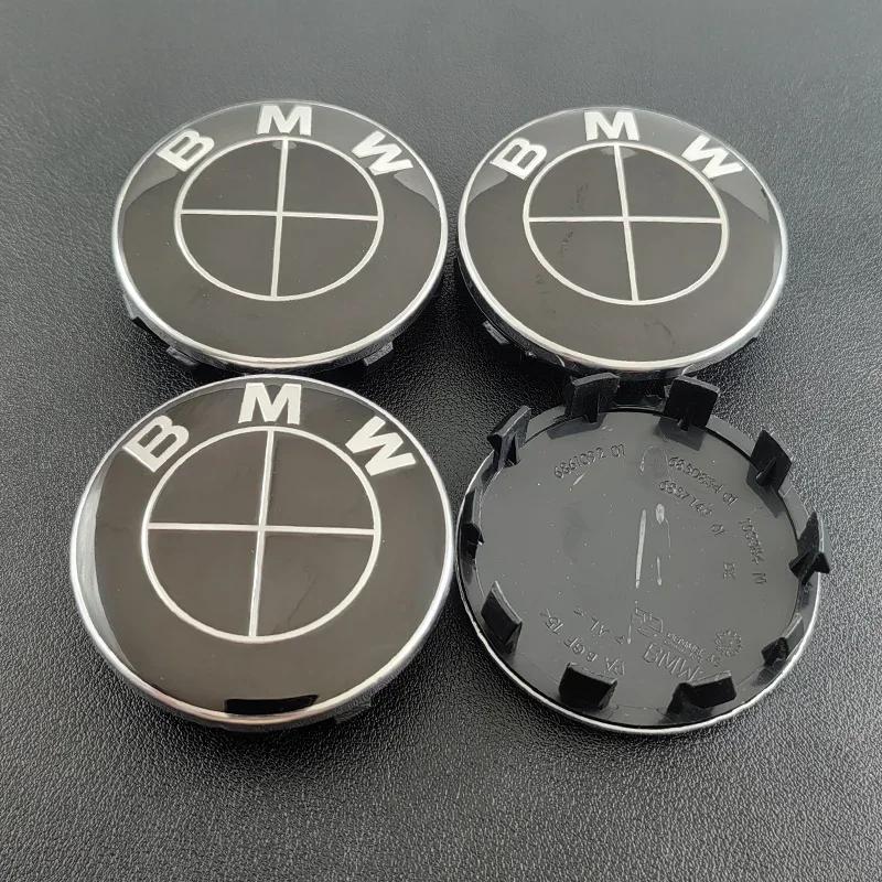 4pcs 56MM 68MM Full Black Badge Car Wheel Center Hup Caps Wheel Cover For BMW E46 E90 E60 E36 F30 F10 F01 X5 X3 E91 G20 G30 E92