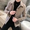 Мужское шерстяное пальто Slim Fit - британский стиль, короткое, двухслойное, имитация норки, повседневная куртка на осень и зиму