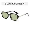 European American Style Men's Sunglasses Square Shape Double Bridge Sun Glasses for Women Vintage Classic Female Glasses