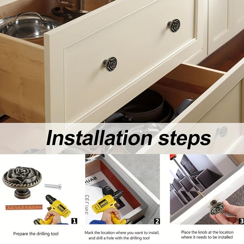 8pcs Vintage Drawer Pulls,Round Dresser Pulls,Drawer Knobs,Vintage Cabinet Knobs,1.22*0.94 Inches,For Nightstand,Cabinet,Drawer,Cabinet Pulls