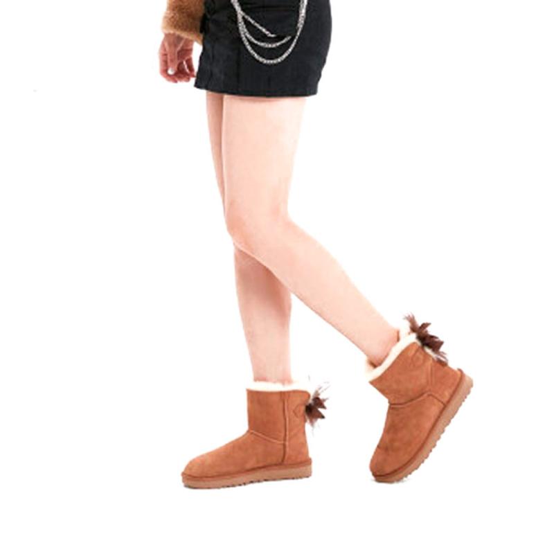 UGG Базовые мини-кроссовки Classic с флисовой подкладкой, коричневые, женские 1115030-CHE