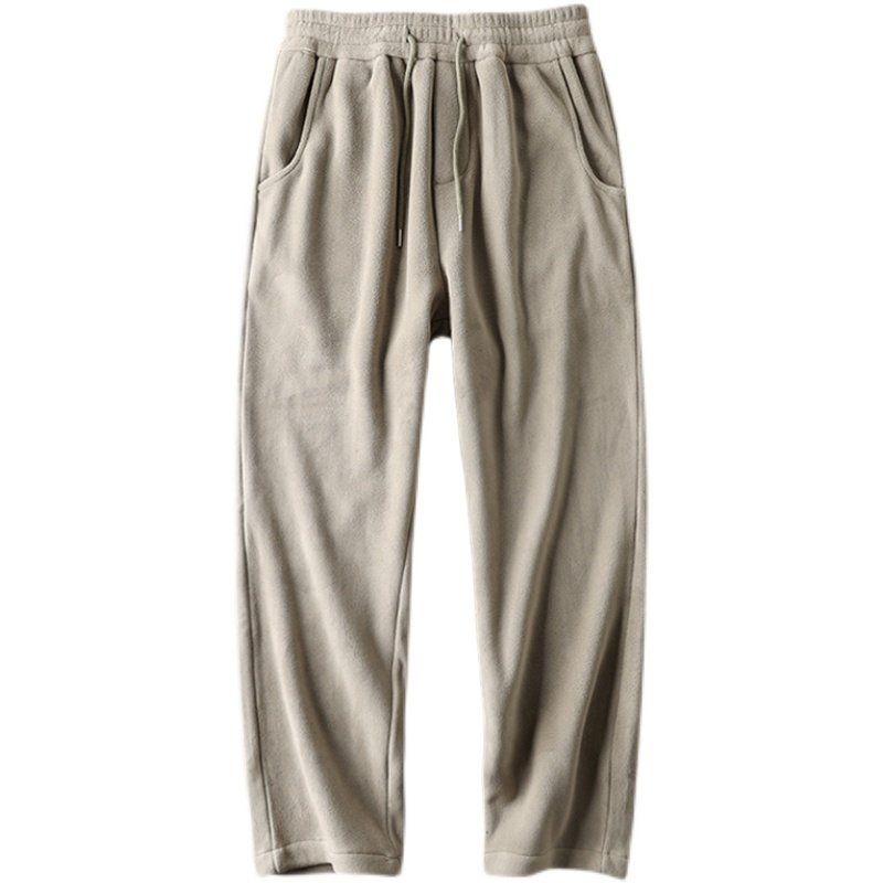 Double-Sided Polar Fleece Winter Thickened Straight Export Sweatpants