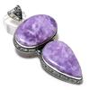 Lepidolite Ethnic 925 Sterling Silver Jewelry Pendant 3.55" Y7D89