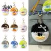 Plush Bag Ornament Cartoon Curly Hair Head Keychain, Keychain with Metal Clasp, Key Accessory Backpacks Handbags Keys Decorative Pendant for Men Women
