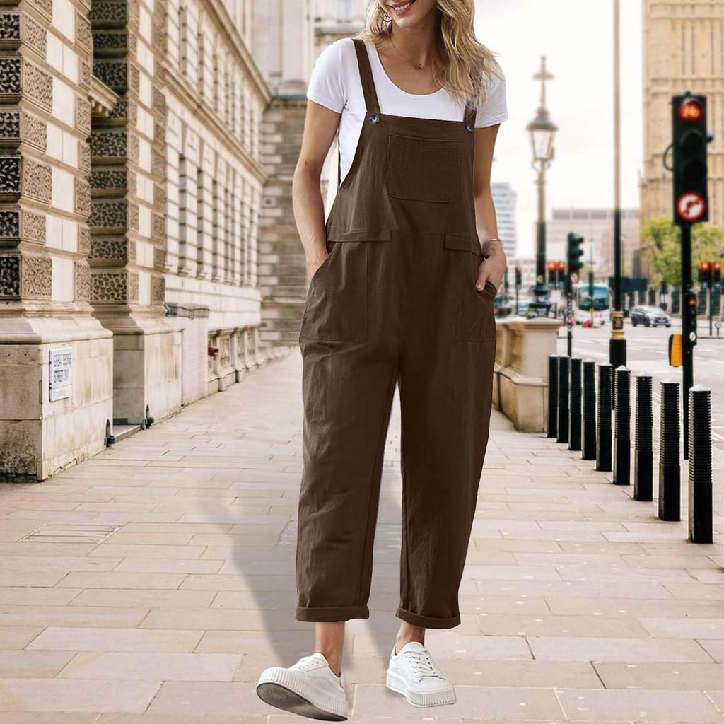 Women's Comfortable Casual Jumpsuit Short Sleeve Top Sweater Jumpsuit