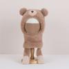 Personality Elastic Children Pullover Cap Small Bear Trendy Knitted Mask Hat Korean Style Soft Kids Winter Scarf Warmer