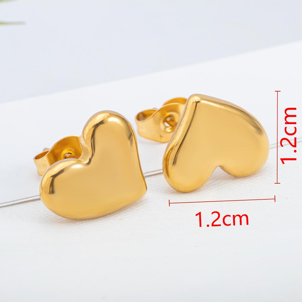 1Pair Mini Stainless Grid Design Steel Love Heart Stud Earrings for Women Girl Party Accessories DIY Jewelry Making Earring Base