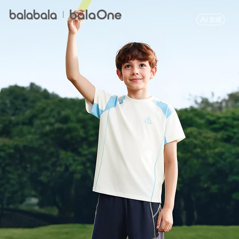 Balabala balaOne Kids' Quick-Dry Sun Protection Letter Print Short Sleeve T-Shirt