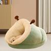 Кровать для кошки, собачья конура, спальное гнездо, милая теплая пещера, плюшевый домик для рытья