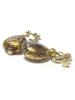 Venetian Glass Gold Foil Silver Foil Disc Big Motif Earrings with Silicone Cover [Cherr] AC302AC303