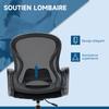 High Seat Office Chair, Mesh Office Chair, Height Adjustable, Swivel with Footrest, Black