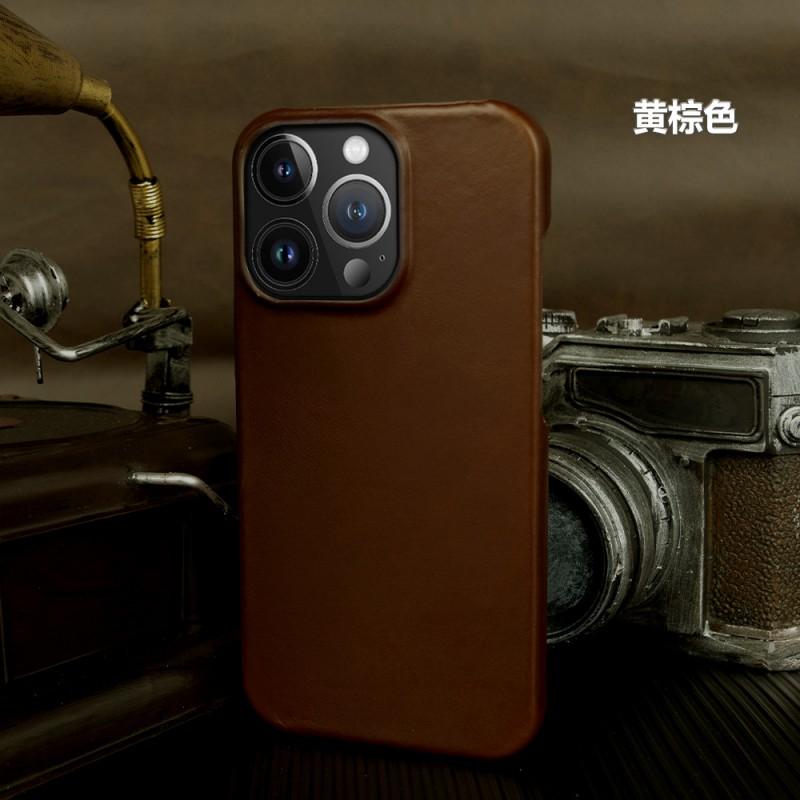Premium Genuine Leather Phone Case IPhone 18 Pro Max 17 16 15 14 Series Shockproof Protective Cover