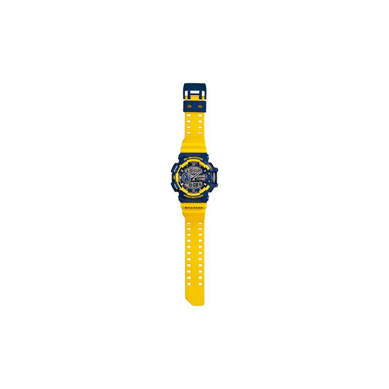 Casio Серия G-SHOCK уличная мода тренд яркие контрастные стрелки двойной дисплей большой диаметр спортивные водонепроницаемые кварцевый механизм смола GA-400-9B