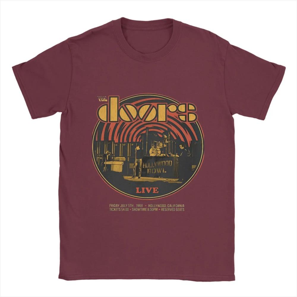 Summer Vintage The Doors T-Shirt Music Leisure T-Shirts Men Comfortable Oversize Top Tees Short Sleeve Vintage Tshirt