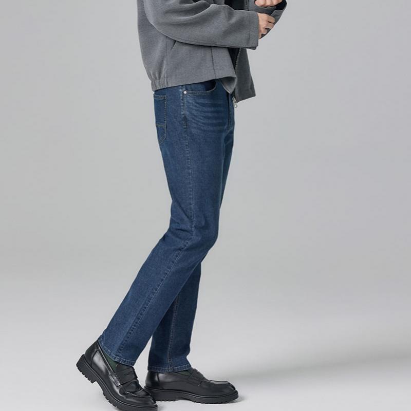 Bang Bang Men S Lycra Cover Fit Denim Navy