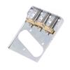 Guitar Bridge Tailpiece 3 Brass Saddles Bridge for Vintage  Telecaster Style Electric Guitar Par