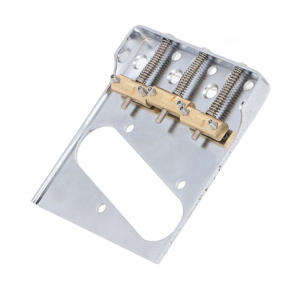 Guitar Bridge Tailpiece 3 Brass Saddles Bridge for Vintage  Telecaster Style Electric Guitar Par