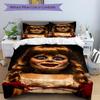 3pcs Horror Doll Duvet Cover Set for Bedroom - Includes 1 Duvet Cover and 2 Pillowcases (Core Not Included) yy251015212