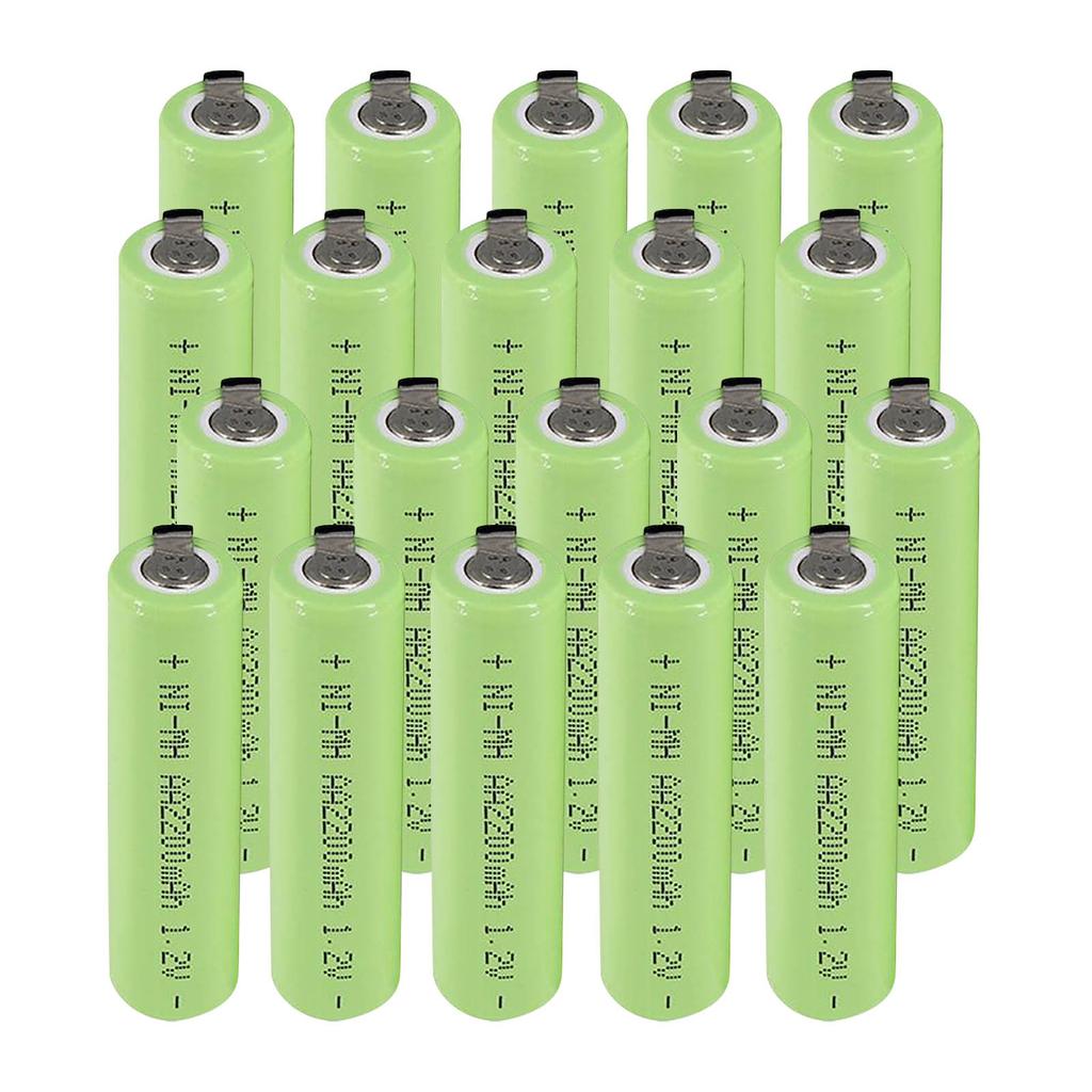 Батарея AA, 2200 мАч, 1,2 В, NiMH аккумуляторы типа AA со сварочными выступами для электрической зубной щетки, бритвы 2A