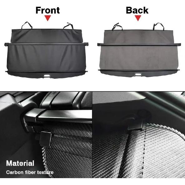 Rear Cargo Cover for 2010-2023 2024 Toyota 4Runner Retractable Trunk Cover Trunk Shielding Shade for 4Runner Accessories Cargo L
