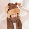 3 In 1 Animal Hat with Scarf And Gloves for Women Winter Use