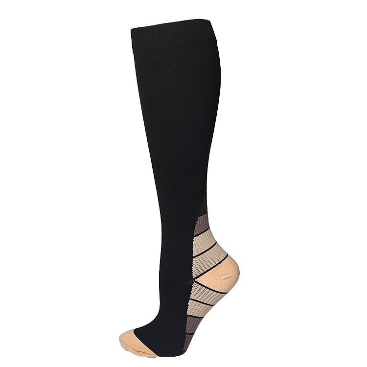 Men Compression Sport Crew Socks Medical Custom Logo Running Cycling Nylon Spandex Muscle Protection Socks Stockings