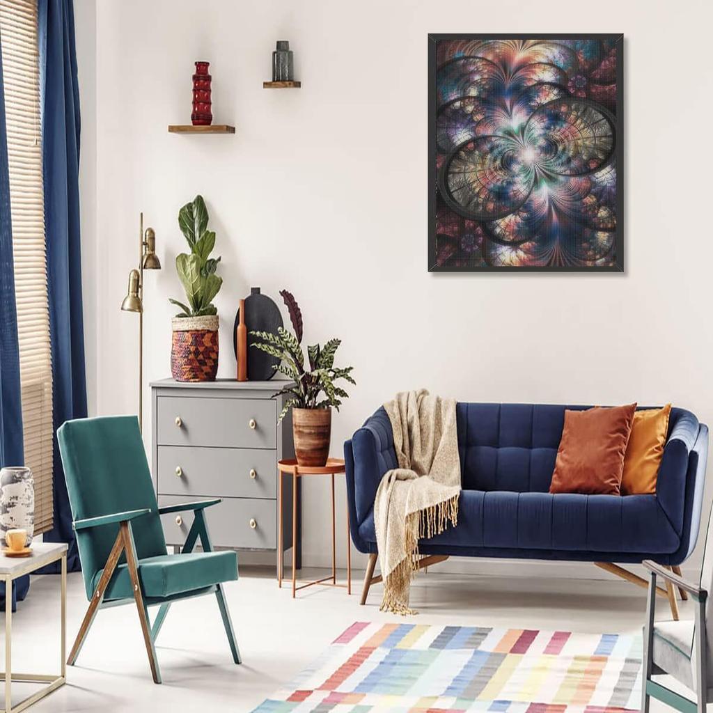 Полный круглый алмазная живопись декоративный узор 5d Diy Алмазная вышивка Мозаика Набор для вышивки крестом Домашний декор 30x40 см/12x16 дюймов