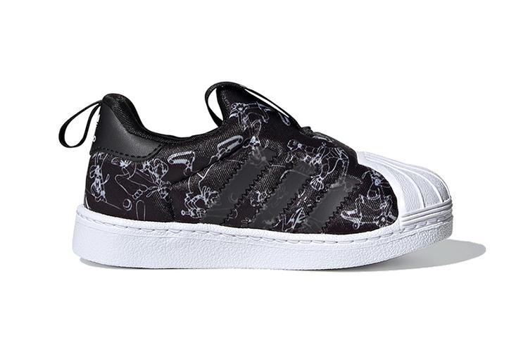 adidas Оригиналы SUPERSTAR 360 Низкие кроссовки для малышей и детей ясельного возраста Черные FW1989