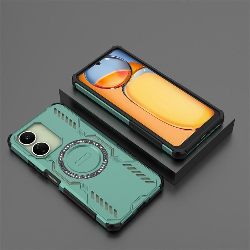 For Xiaomi Poco C65 Case For Poco C65 Anti-knock Magnetic Adsorption Wireless Charge Full Back Cover For Poco C65 Case 6.74 inch