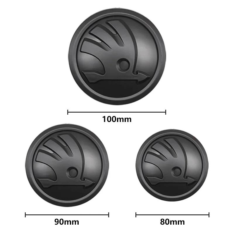 2025 Hot 8/9/10cm 3D Car Emblem Badge Hood Front Rear Trunk Logo For Skoda S Fabia 1 2 Octavia a7 RS Superb Rapid Yeti Karoq Vis