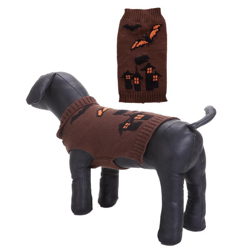 Skull Halloween pet sweater pet costume dog clothes autumn sweater large dog clothes