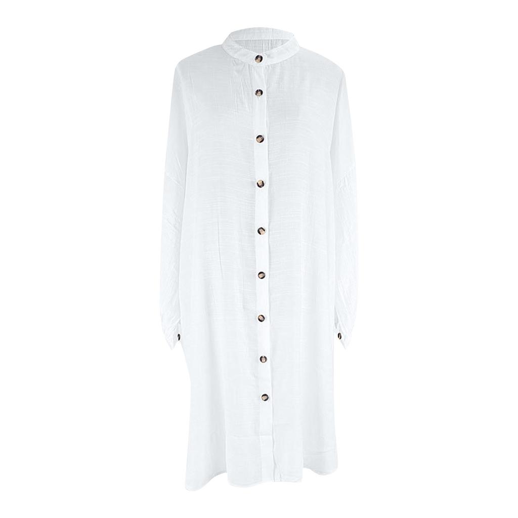 Женская однотонная рубашка, кардиган, пляжное пальто, бикини, купальник для отпуска, блузка, солнцезащитный крем