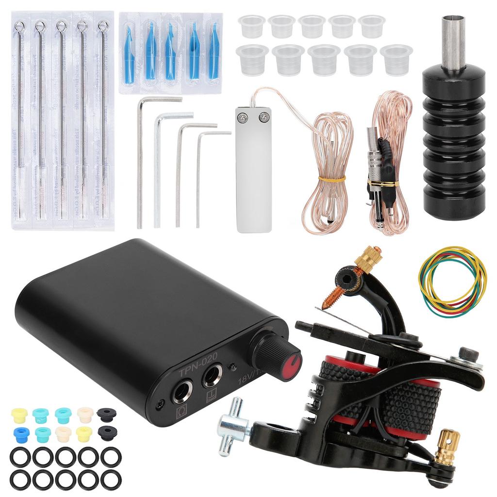 Профессиональный комплект для татуировки, 10 штук, блок питания для татуировки для начинающих, практикующих татуировку
