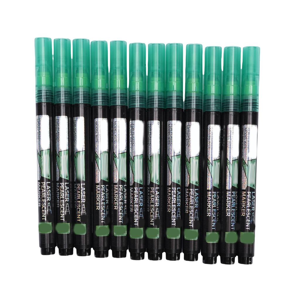 12pcs Metallic Marker Pens Multipurpose Glitter Model Coloring Marker Paint Pens for DIY Crafts Birthday Cards