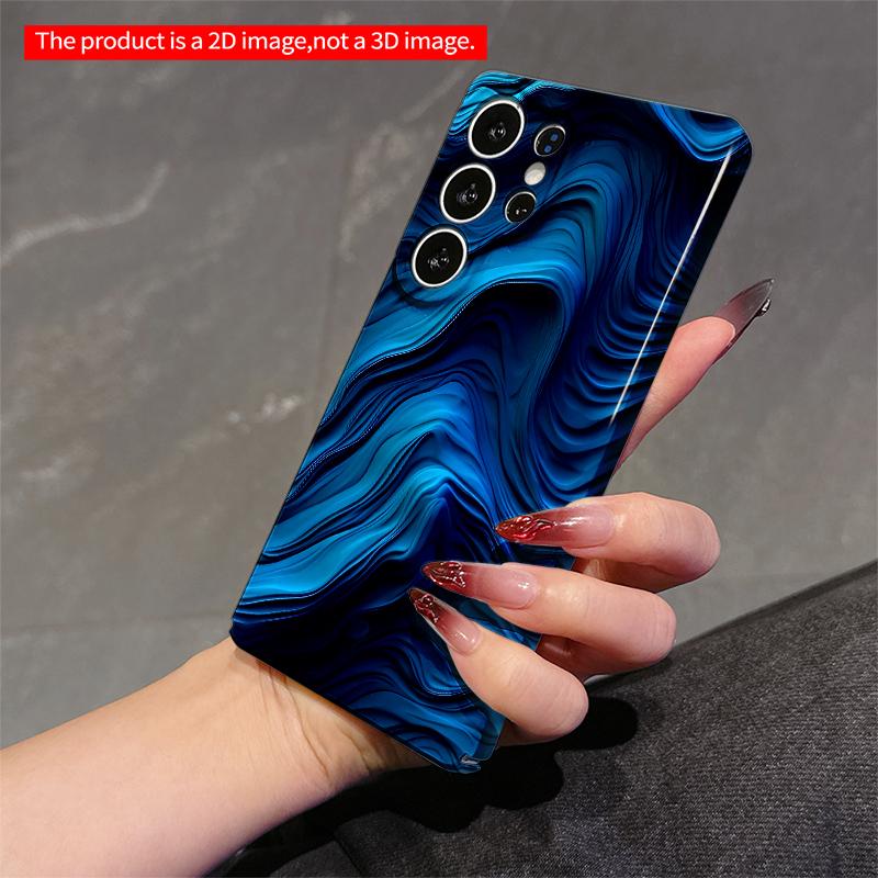 2DFlat Samsung phone case Blue Wave Fluid Motion Phone Case Applicable to Galaxy S23 S24 S25ULTRA S26 A12 A14 A15 A16 A54 A55