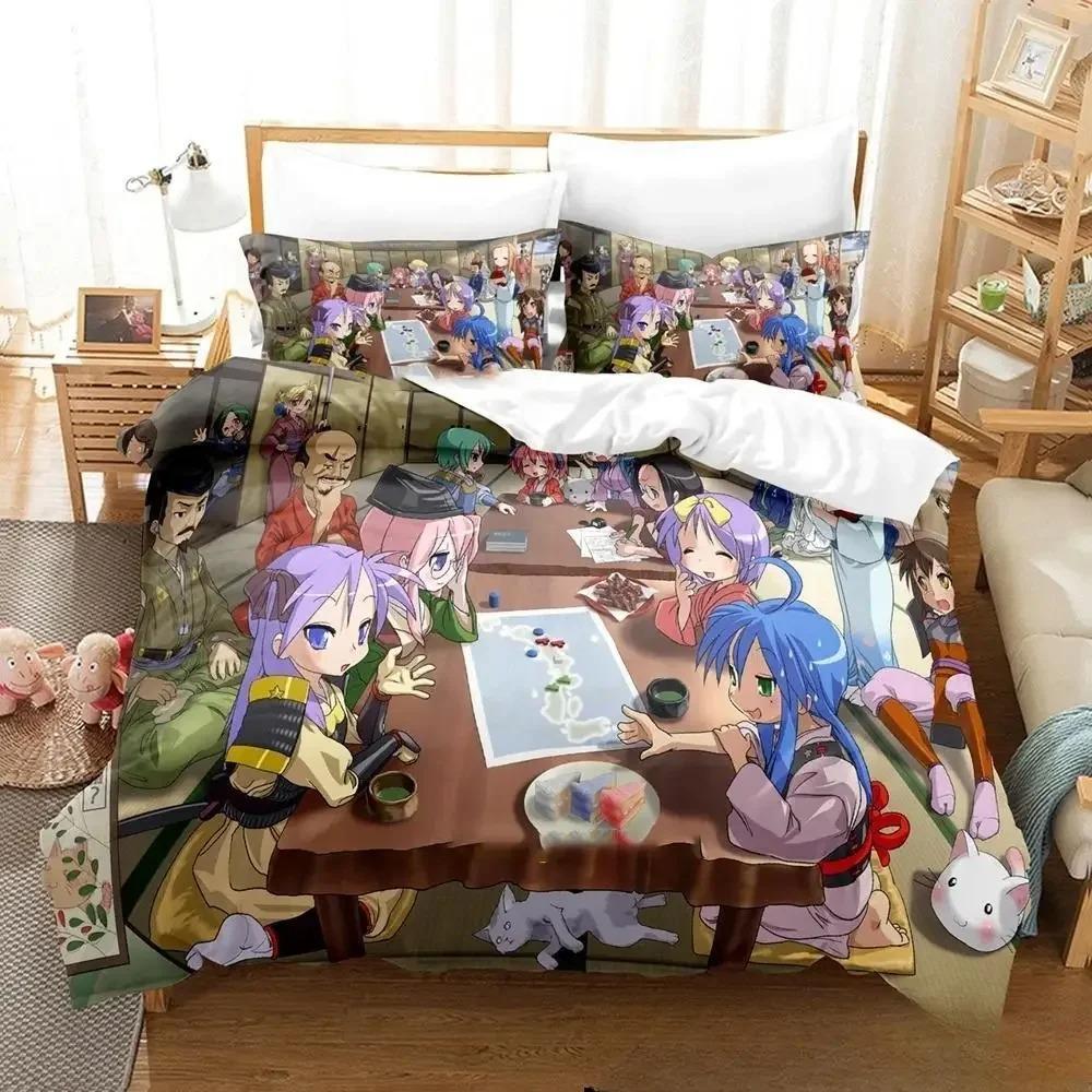 3D аниме Konata Izumi Lucky Star комплект постельного белья пододеяльник постельный комплект пододеяльник наволочка одеяло king size queen размер для мальчиков взрослых