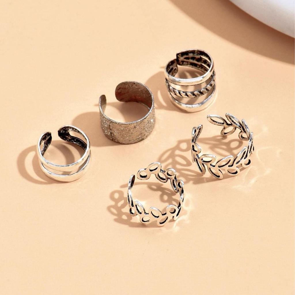 Набор из 5 кафф на ухо в европейском и американском стиле, не требующих пирсинга: Клипсы в форме листа класса люкс для роскошной универсальности