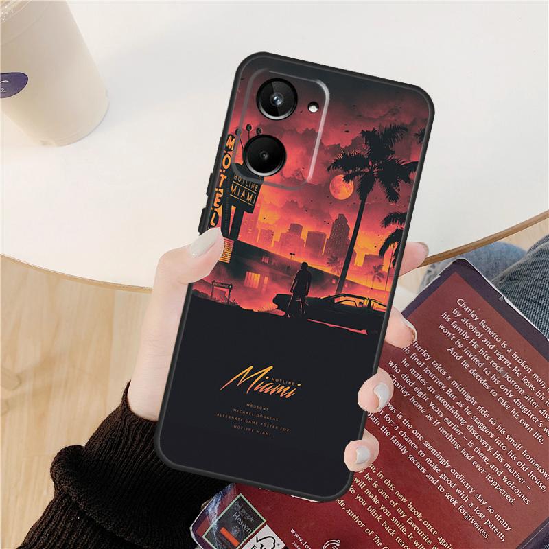 Игровой чехол Hotline Miami для Realme 14 12 10 11 13 Pro Plus GT 6 6T 5 GT7 Pro C61 C55 C51 C21Y C25S C67 C75 C53