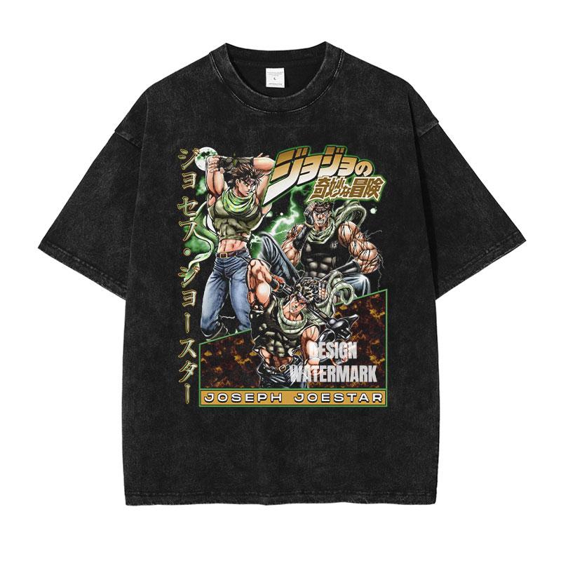 Горячая Аниме JoJo's Bizarre Adventure Кира Йошикаге Джорно Джованна Крутой Принт Футболка Унисекс Стираный Хлопок Футболки Харадзюку Футболка