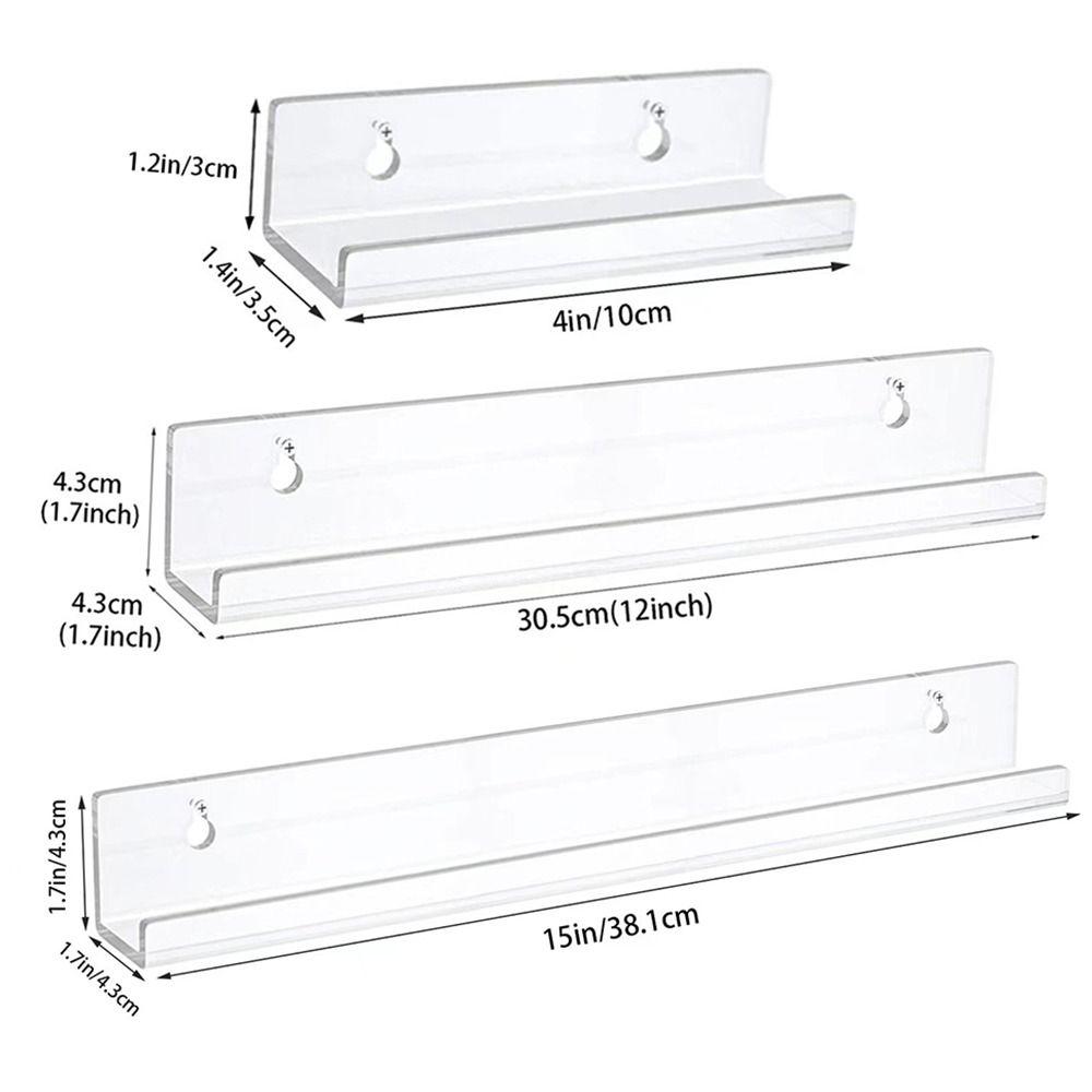Прозрачный альбом-держатель для записей Дисплей Акриловая полка для журналов Плавающие полки для книг Гостиная