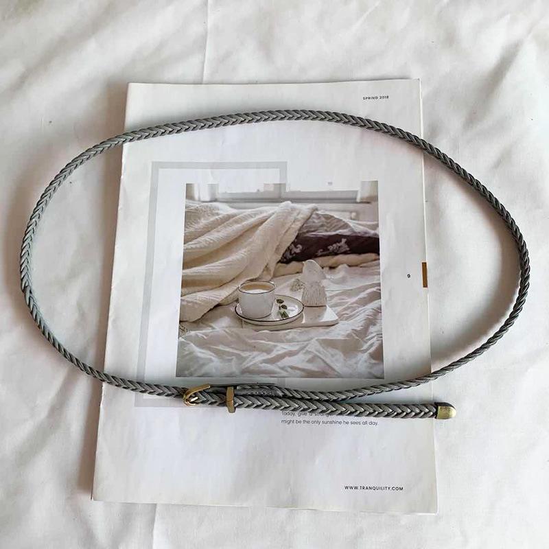 Exquisite Women's Retro Casual Thin Leather Woven Belt – Versatile Korean Style Waist Chain