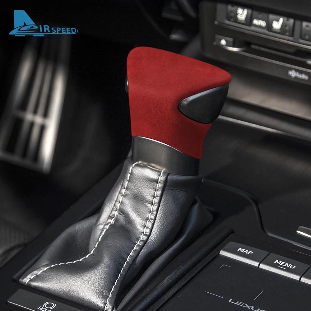 Suede Gear Shift Knob Cover for Lexus ES 2018-2025 UX 2019-2025 LX 2022-2025 LHD RHD Black Red Orange