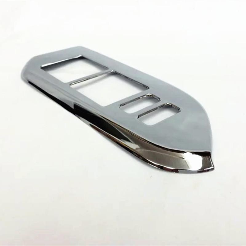 For Toyota Land Cruiser Prado FJ150 2010-2017 Accessories Car Window Glass button lifting switch Sticker Cover Silver/Wood Grain