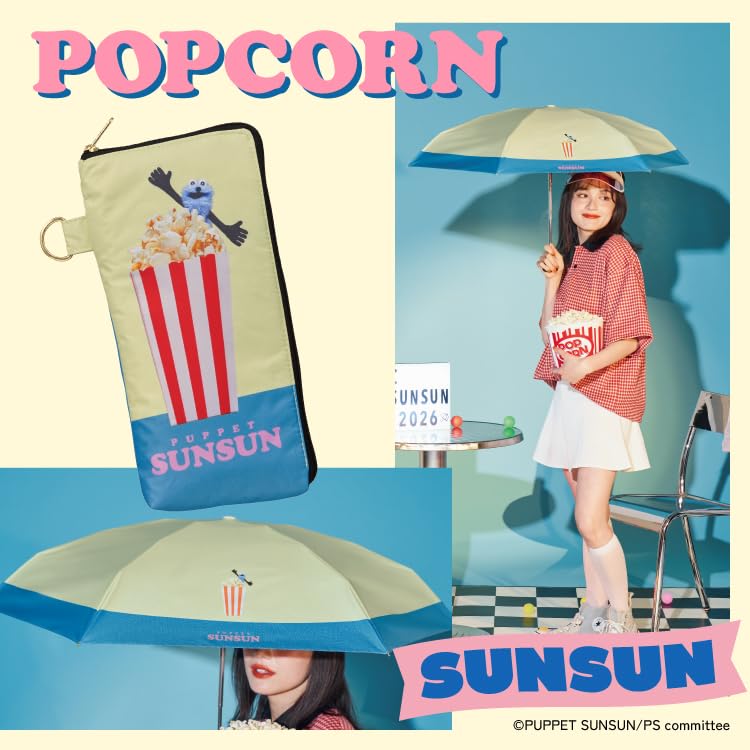 Зонт-кукла Sunsun Солнцезащитный Зонт Желтый Синий Серый Светлый УФ для Солнечной и Дождливой Погоды Складной Зонт Wpc. × Wpc. Фрукты/Попкорн/Сыр × Тепло