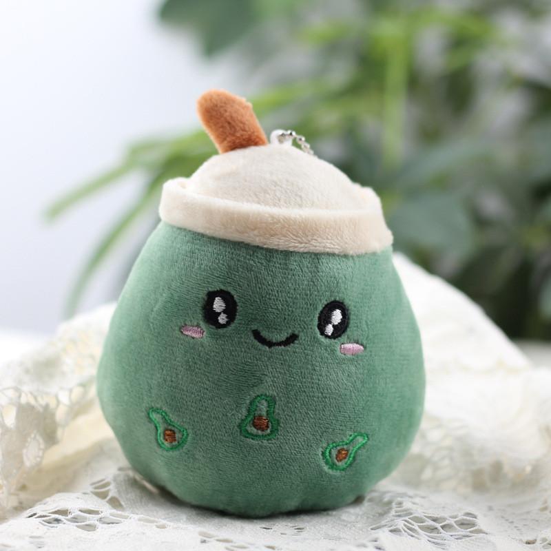 Очаровательный плюшевый брелок в виде чашки молочного чая с яблоком, мягкая игрушка из короткого плюша, подарок