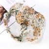 Thin Flower Pattern Headband Hair Cover Lace Headwear Gift Embroidered Headscarf  Female
