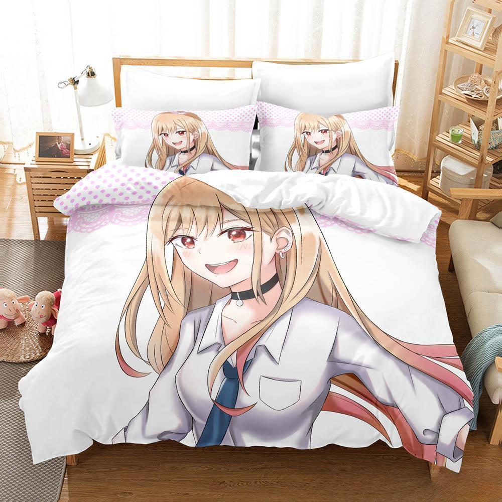 3D Print Anime Kawaii Marin Kitagawa Bedding Set Single Twin Full Queen King Size Bed Set Adult Kid Bedroom Duvet Cover Sets