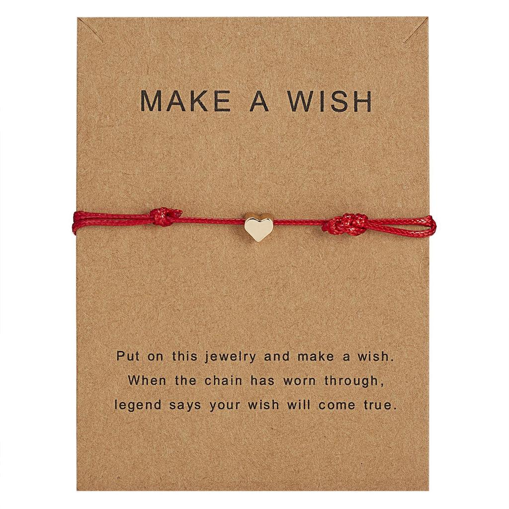 Регулируемый плетеный браслет с подвеской Love Charm - ювелирные изделия в европейском и американском стиле