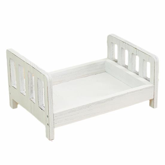 Детская кроватка для фотосъемки, съемный ретро-дизайн, деревянная гладкая поверхность, реквизит для кроватки для новорожденных для фото